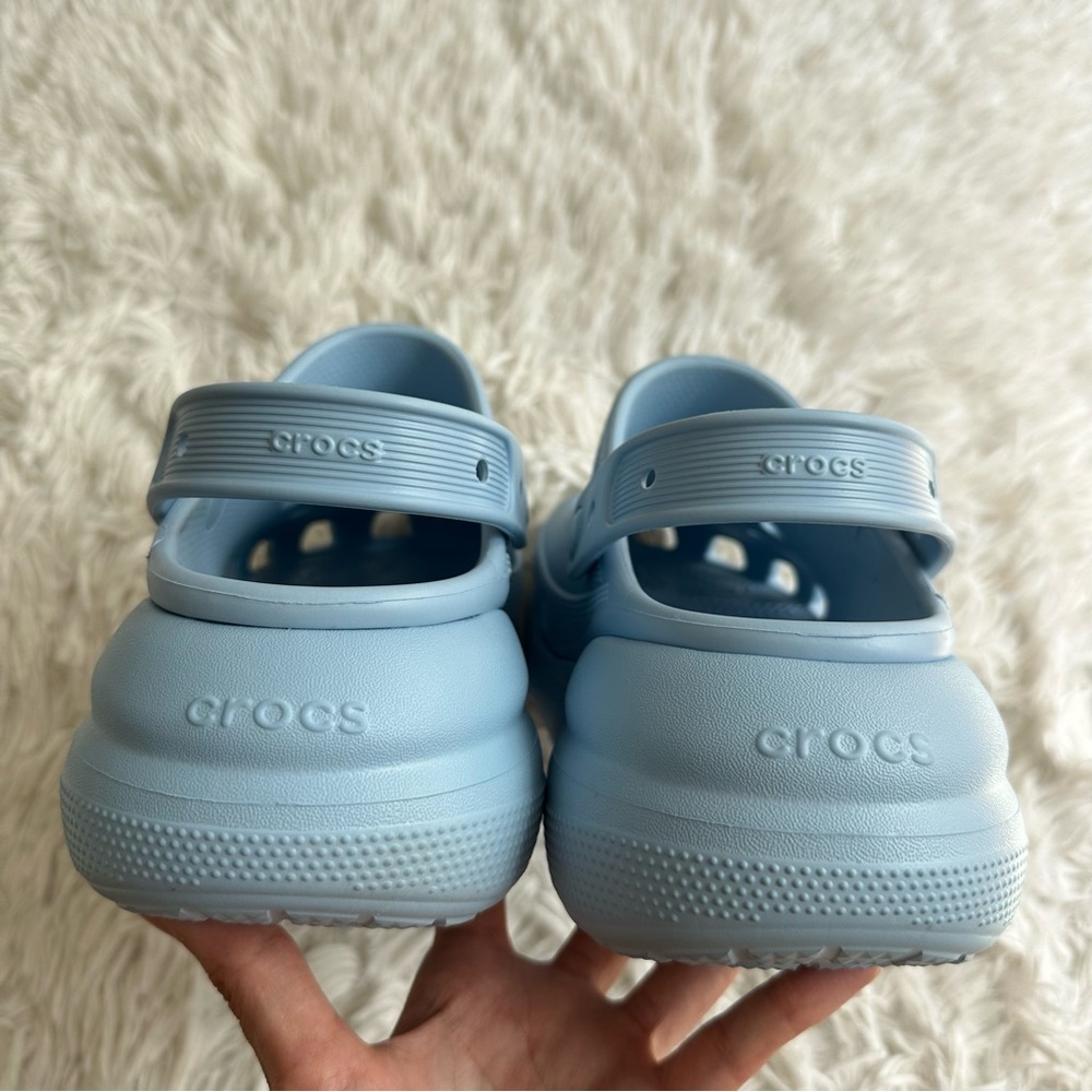 Crocs Classic Crush Platform Clog Blue Womens Size 9 - Picture 8 of 10